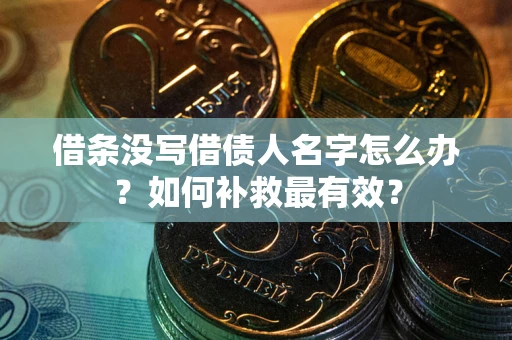 北京借条没写借债人名字怎么办？如何补救最有效？
