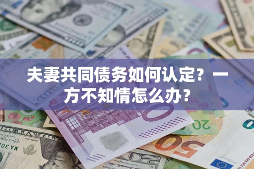 北京夫妻共同债务如何认定？一方不知情怎么办？