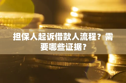 北京担保人起诉借款人流程?需要哪些证据? 北京担保人起诉借款人流程?需要哪些证据?